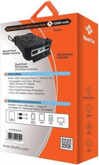 Immagine prodotto iBattz Powerbank BattSTation Tough Pro 12000 mAh Juodas (IB-PWB-BLK-A2) (12000 mAh)