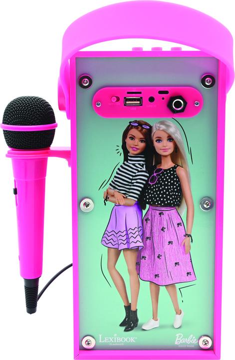 Immagine prodotto Lexibook Altoparlante Bluetooth portatile di Barbie con microfono ed effetti luminosi