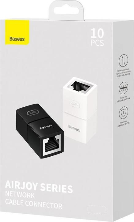 Immagine prodotto Baseus Accoppiatore di rete Connettore per cavo Ethernet RJ-45 Serie AirJoy 10 pezzi - nero (Accoppiamento di rete)