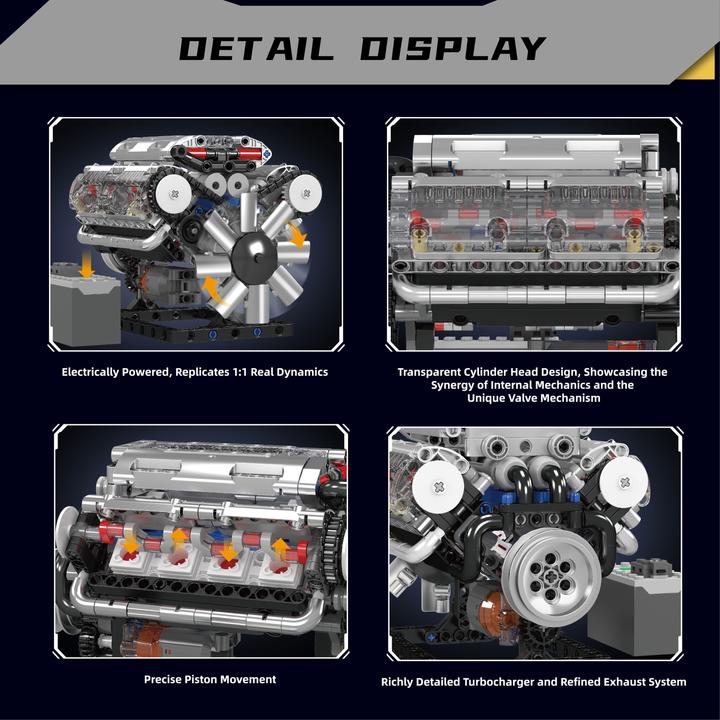 Image du produit Mould King Moteur 8 cylindres en V