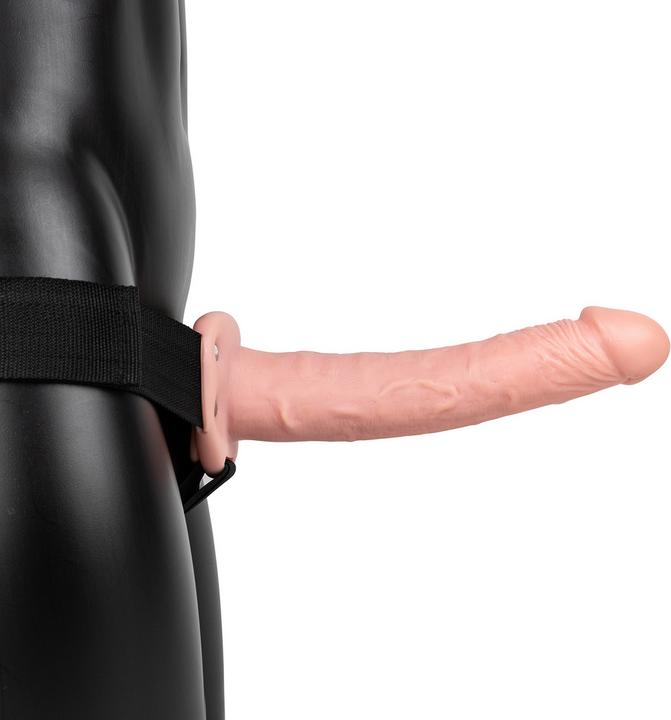 Produktbild RealRock Vibrating Hollow Strap-on No Balls - 10" / 24,5 cm