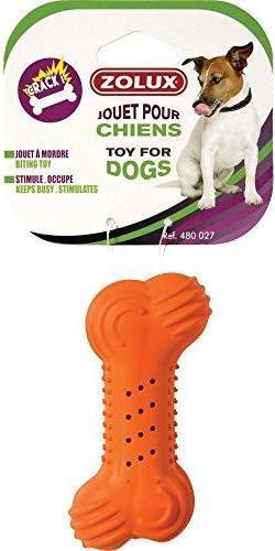 Actual product image Zolux Toy rubber crisp bone 10 cm in different colors (Dog chew toy)