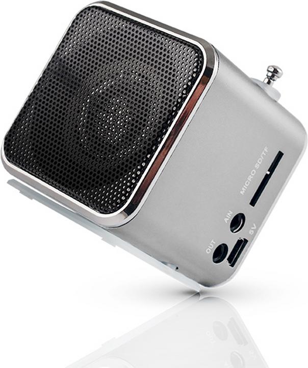 Setty Speaker Forever FOREVER Speaker Z RADIEM MF-100 Silver - zakupy dla firm - 43886720 (6 h, Rechargeable battery operated)