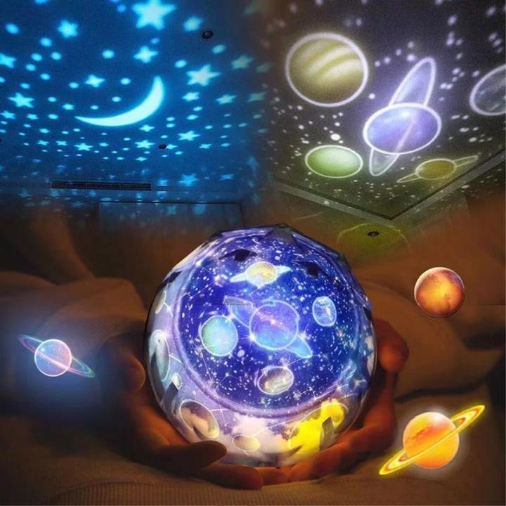Produktbild Esmée LED Sternenhimmel Projektor 360° Drehung Nachtlicht mit 5 Leuchtmodi + Wechselmotiven
