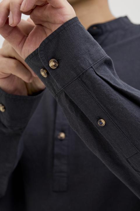 Produktbild Jack & Jones Jjesummer Half Placket Shirt Ls Sn (XL)