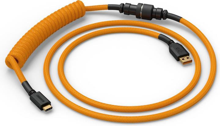 Actual product image Glorious GMMK Coiled Cable Gold, coiled cable, USB-C/USB-A - gold/black