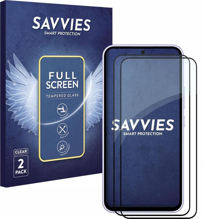Actual product image Savvies Full-screen armoured glass screen protector (2 Piece, Samsung Galaxy A54 5G)