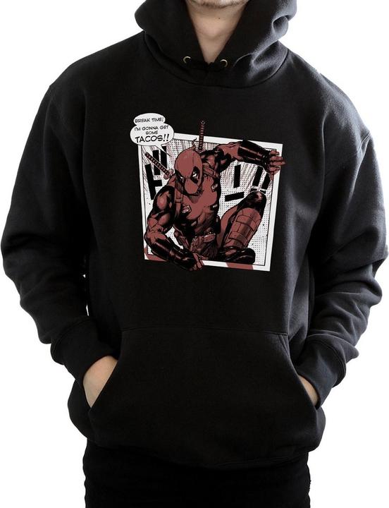 Actual product image Mens Deadpool Breaktime Tacos Hoodie (S)