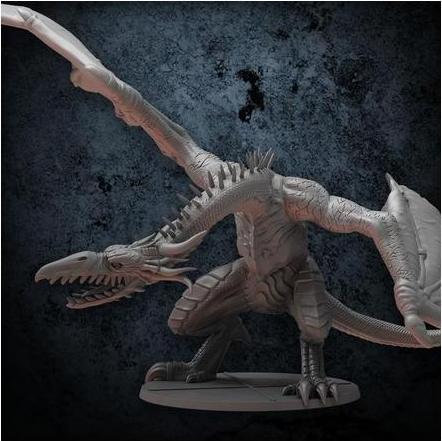 Actual product image Steamforged Games Dark Souls RPG Mini Wave 1 SKU 5 - Guardian Dragon, Minatures Set