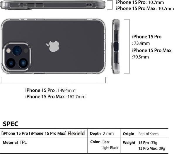 Immagine prodotto Araree Serie Flexield Made in Korea (Apple iPhone 15 Pro)