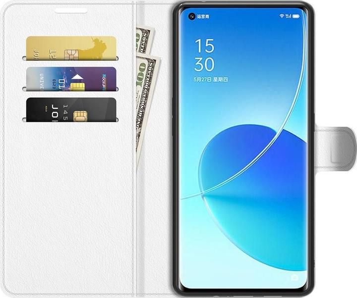 Actual product image Cover-Discount OPPO Reno6 Pro - leather case cover white (Oppo Reno 6 Pro 5G)