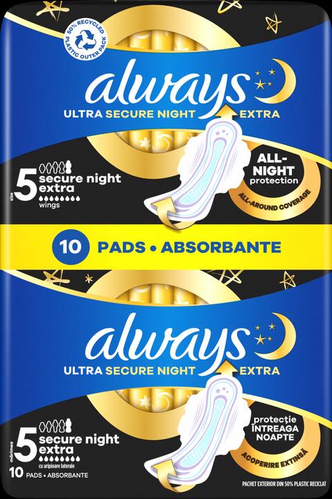 Always Ultra Secure Night Extra 10ml (Lait pour le corps, 10 ml)