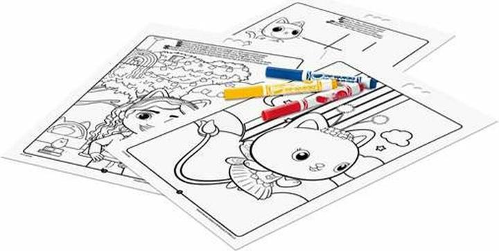 Produktbild Crayola Album Aktivität und Ausmalen Gabby's Dollhouse, 32 Ausmalseiten und 7 abwaschbare Mini-Filz