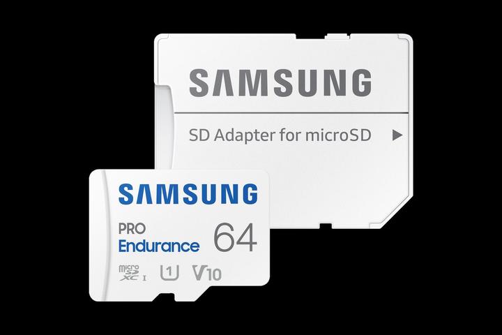 Actual product image Samsung PRO Endurance (64 GB, microSDXC, U1, UHS-I)