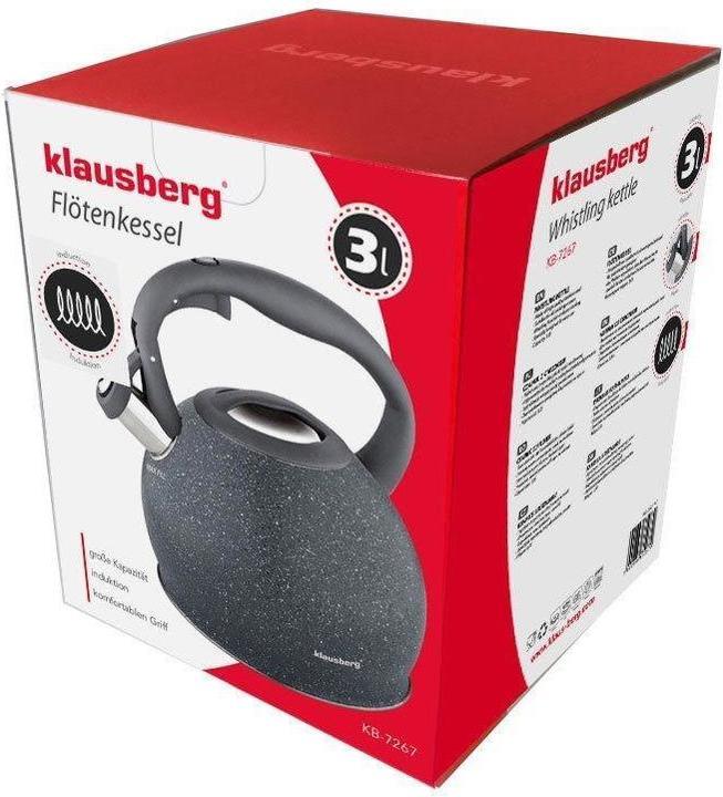 Actual product image Klausberg Kettle With Whistle 3l Kb-7267 Marble (3 l)