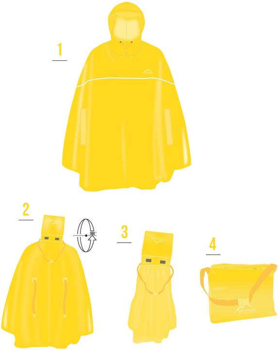 Immagine prodotto Normani Poncho da pioggia per bambini Cherrapunji Kids (Taglia unica)