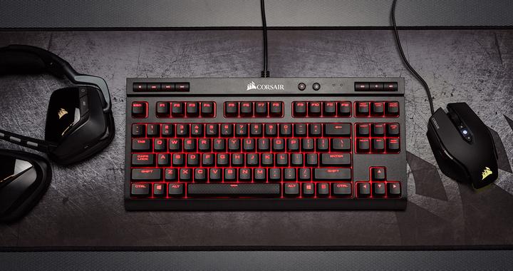 Actual product image Corsair Compact Mechanical Gaming Keyboard K63 Compact, CHERRY MX Red, ENG layout (US, Cable)