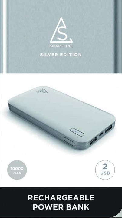 Produktbild Holdit Powerbank Smartline 10000 mAh Silver (613371) (10000 mAh, 37 Wh)
