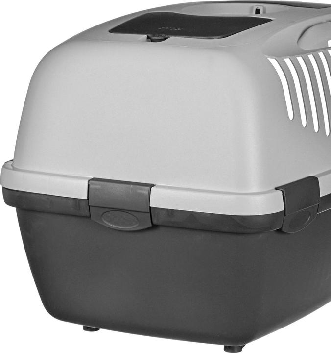 Actual product image Zolux STEFANPLAST Transporter GULLIVER 3 with plastic door gray (Small animal, Dog, Cat, Can be opened completely, Machine washable)