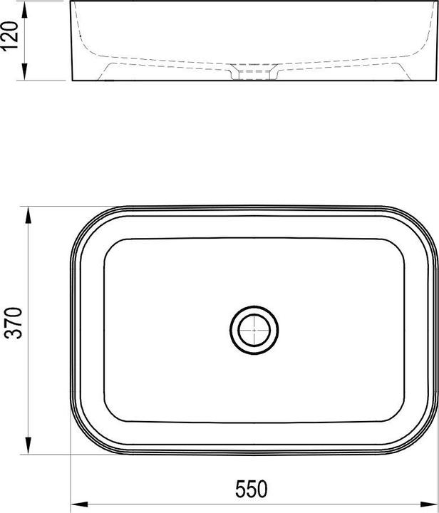 Immagine prodotto Ravak Lavabo in ceramica Ceramic, Slim R 55 cm (370 mm, 550 mm)