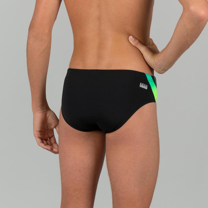 Actual product image Nabaiji Badehose Slip Jungen - 900 Yoke Grad grün (8, 9, 10)