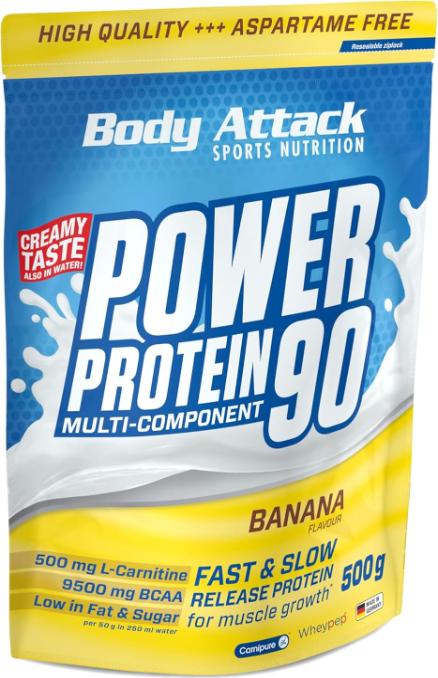 Immagine prodotto Body Attack New Power Protein 90 (sacchetto da 500 g) (Banana, 1 pz., 500 g)