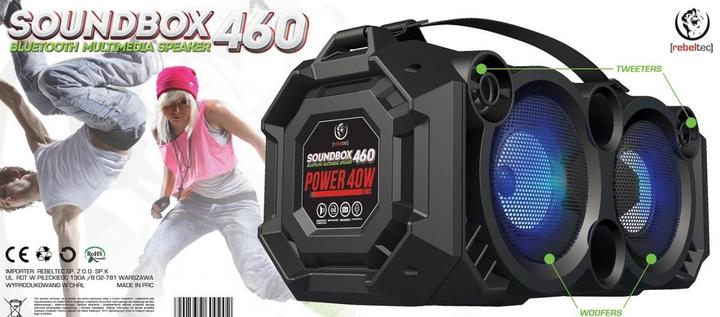 Produktbild Rebeltec SoundBox 460 Bluetooth garsiakalbis (8 h, Batteriebetrieb)