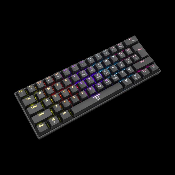 Image du produit White Shark Clavier de jeu mécanique blanc Shark Shinobi, OUTEMU RED Switch, rétroéclairage LED RGB complet, U (US, Filaire)