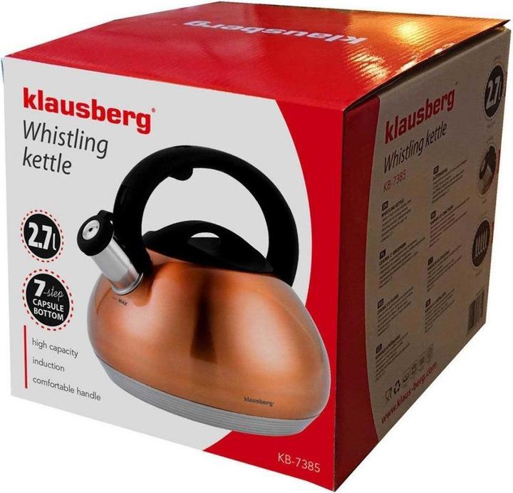Actual product image Klausberg KETTLE WITH WHISTLE 2.7L KB-7385 COPPER (2.70 l)