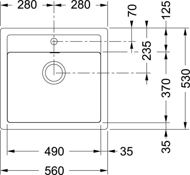 Actual product image Franke SID 610-50 (Fitted sink, 56 cm, 53 cm)