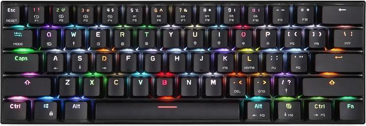Produktbild Motospeed CK62 black wireless 60% mechanical keyboard with RGB backlight (US, Blue switch) (US, Kabellos)
