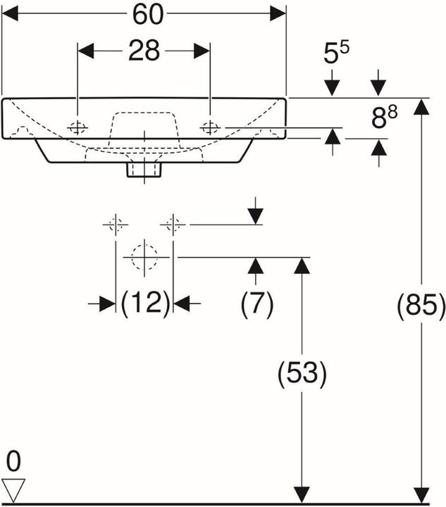 Immagine prodotto Geberit Smyle Square, 60x48 cm (480 mm, 600 mm)