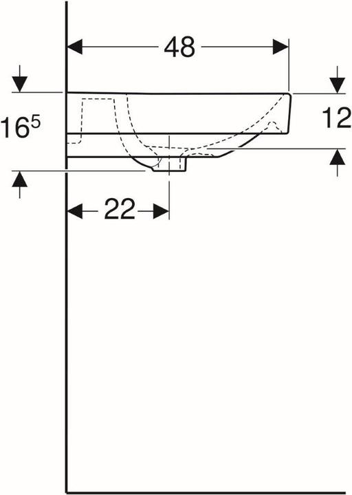 Immagine prodotto Geberit Smyle Square, 60x48 cm (480 mm, 600 mm)