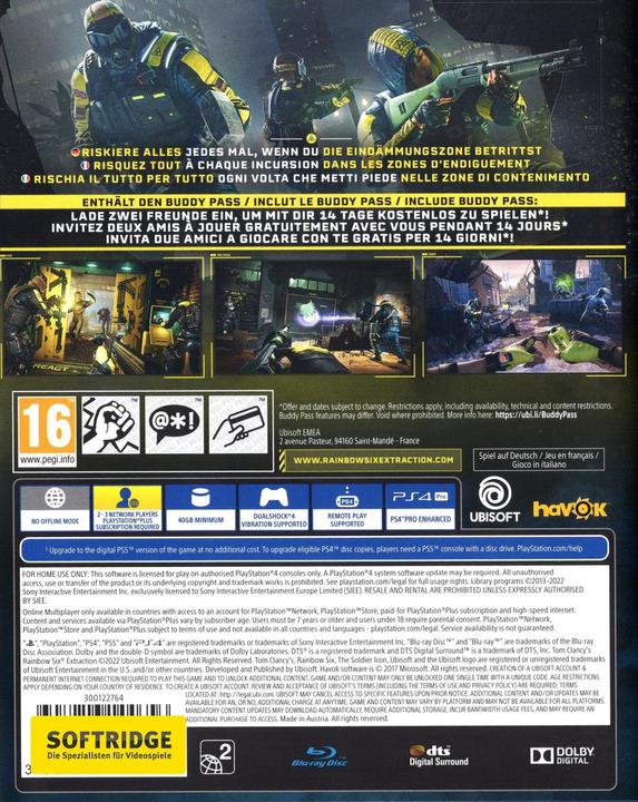 Produktbild Ubisoft Rainbow Six: Extraction (PS4, Multilingual)