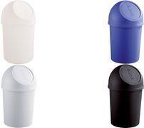 Immagine prodotto Helit Cestino per rifiuti con sportello a pressione, 6 litri, bianco rotondo, in PP, diametro: 216 mm (6 l)