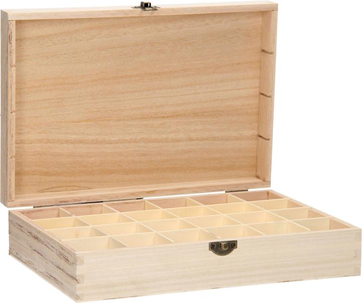 Actual product image Playwood Wooden box with 24 compartments