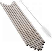 Ootb Metall-Trinkhalm mit Reinigungsbürste (8 x)