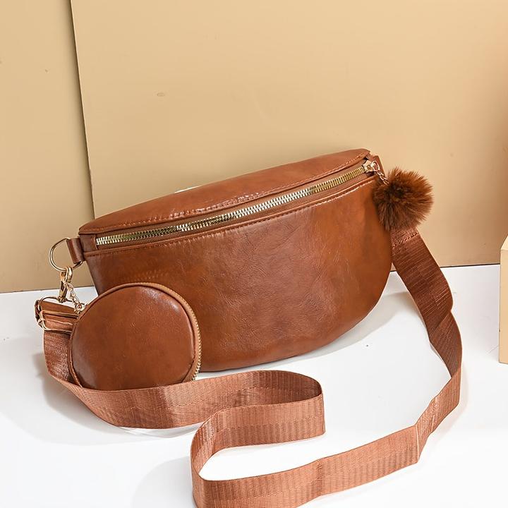 Image du produit Only-Bags.Store Sac banane en cuir PU à la mode - sport unique épaule crossbody sac poitrine avec déchiré