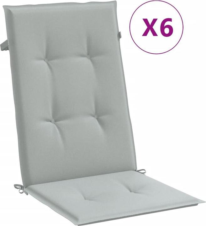 Produktbild VidaXL Hochlehner-Auflagen 6 Stk. Stoff (120 x 50 x 4 cm)