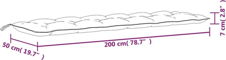 Productafbeelding VidaXL Bankkussen Bankkussen Melange Antraciet 200cm stof (200 x 50 x 7 cm)