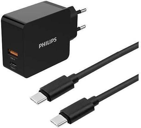 Immagine prodotto Philips Caricatore USB-A USB C 30W (PD, QC) con 1 cavo metro (30 W)