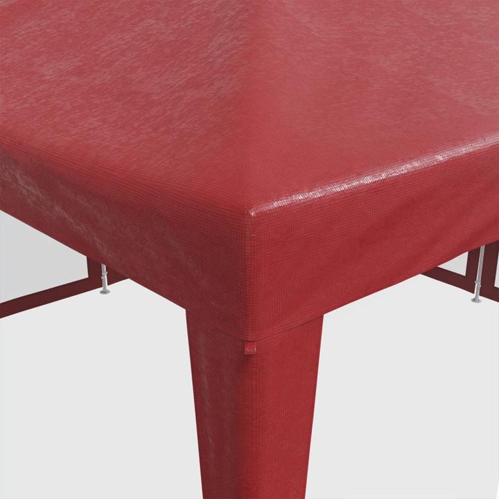 Produktbild VidaXL Partyzelt Pavillon Festzelt mit 8 Mesh-Seitenteilen Rot 4x4m HDPE (400 cm, 400 cm)