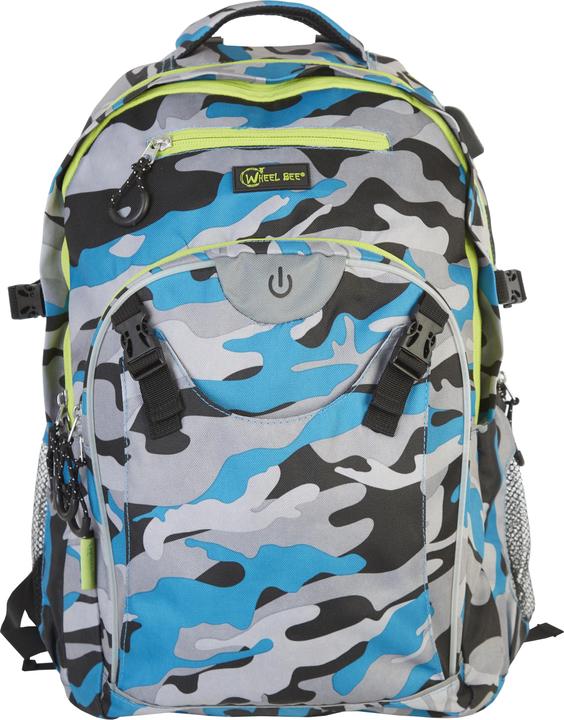 Immagine prodotto Wheel Bee Zaino Gen. Z Blue Generation Z Camouflage Blue, 46x32x20 cm, B. 2xCR2032 incl.