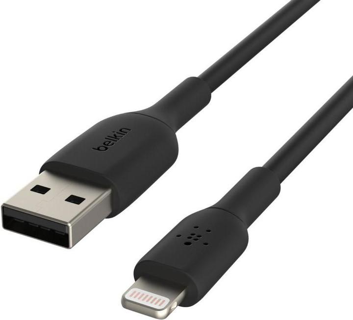 Actual product image Belkin USB-A - Lightning USB Cable 1m Black (CAA001BT1MBK) (USB 2.0)
