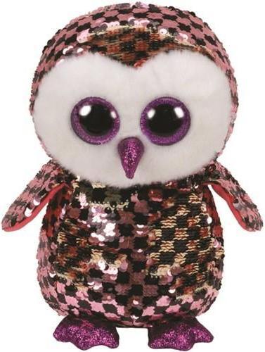 Actual product image Ty Flippables Checks Owl TY36785 (23 cm)