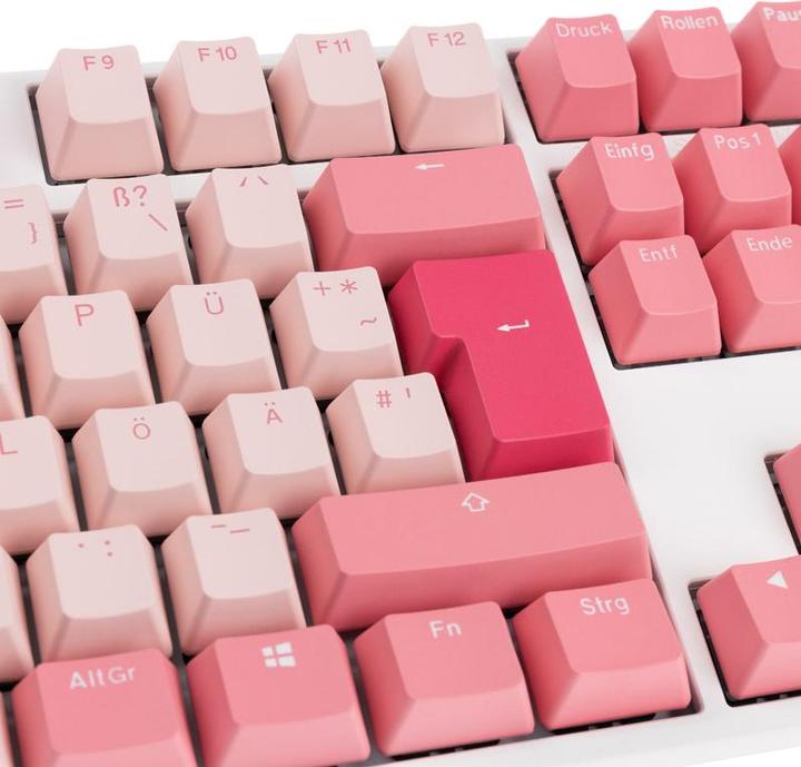 Actual product image Ducky One 3 Gossamer Pink Gaming Keyboard - MX-Ergo-Clear (DE, Cable)