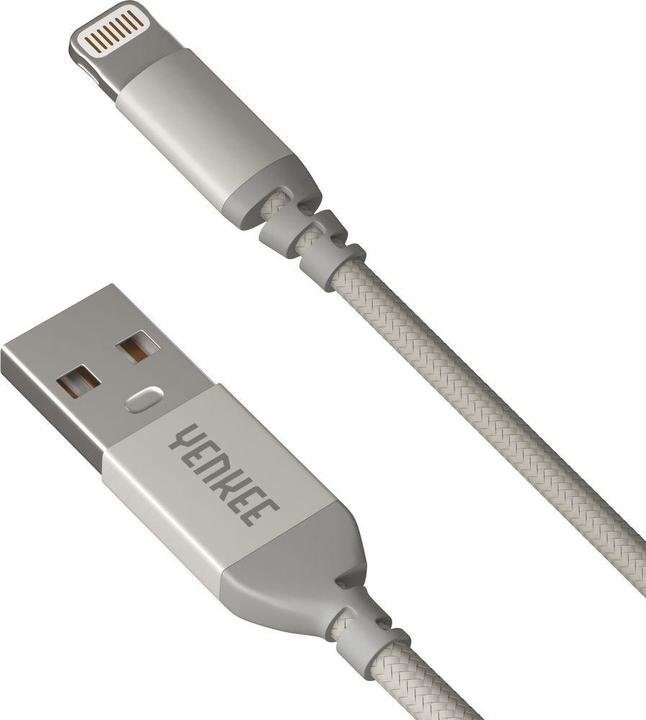 Image du produit Yenkee USB-A USB Cable - Lightning 1m Silver (30015969) (1 m)