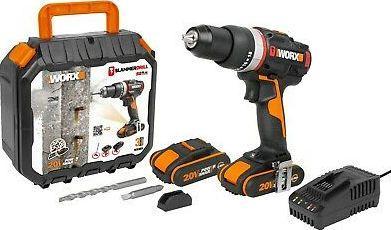 Actual product image Worx WXJCR 20 V drill, 2 x 2 Ah battery