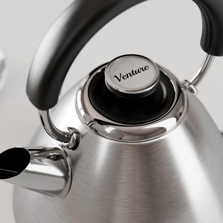 Productafbeelding Morphy Richards 100130 elektrische virdulys 1.5 L 3000 W Geborsteld staal (1.50 l)