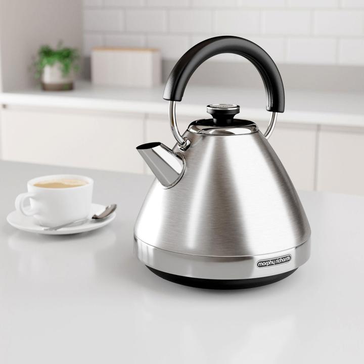 Productafbeelding Morphy Richards 100130 elektrische virdulys 1.5 L 3000 W Geborsteld staal (1.50 l)